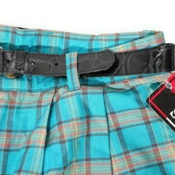 VTG High Waist Shorts Madras Bermuda Plaid Mom 11 - Picture 3 of 7